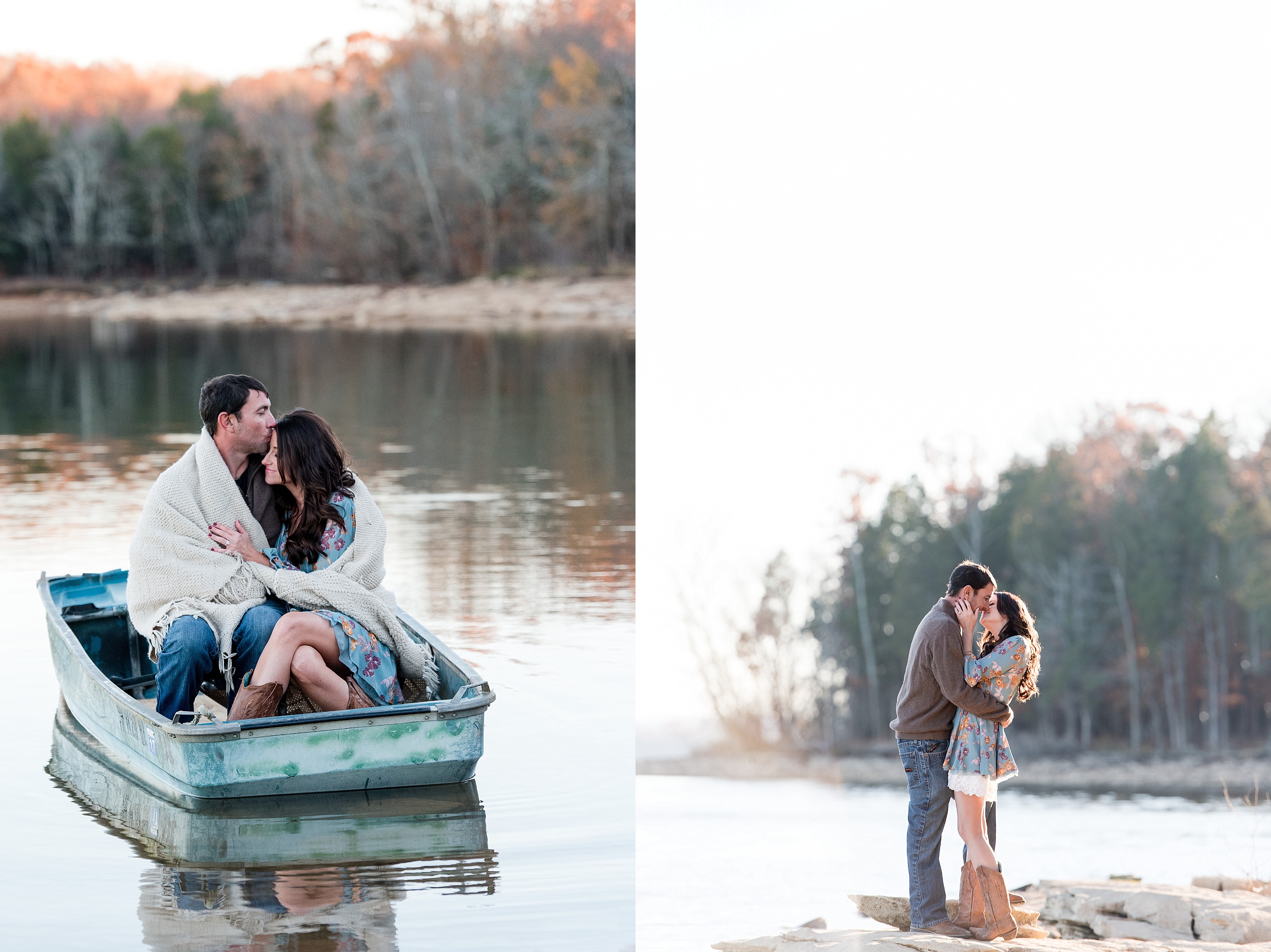 Fall Engagement Session Long Hunter State Park in Boat
