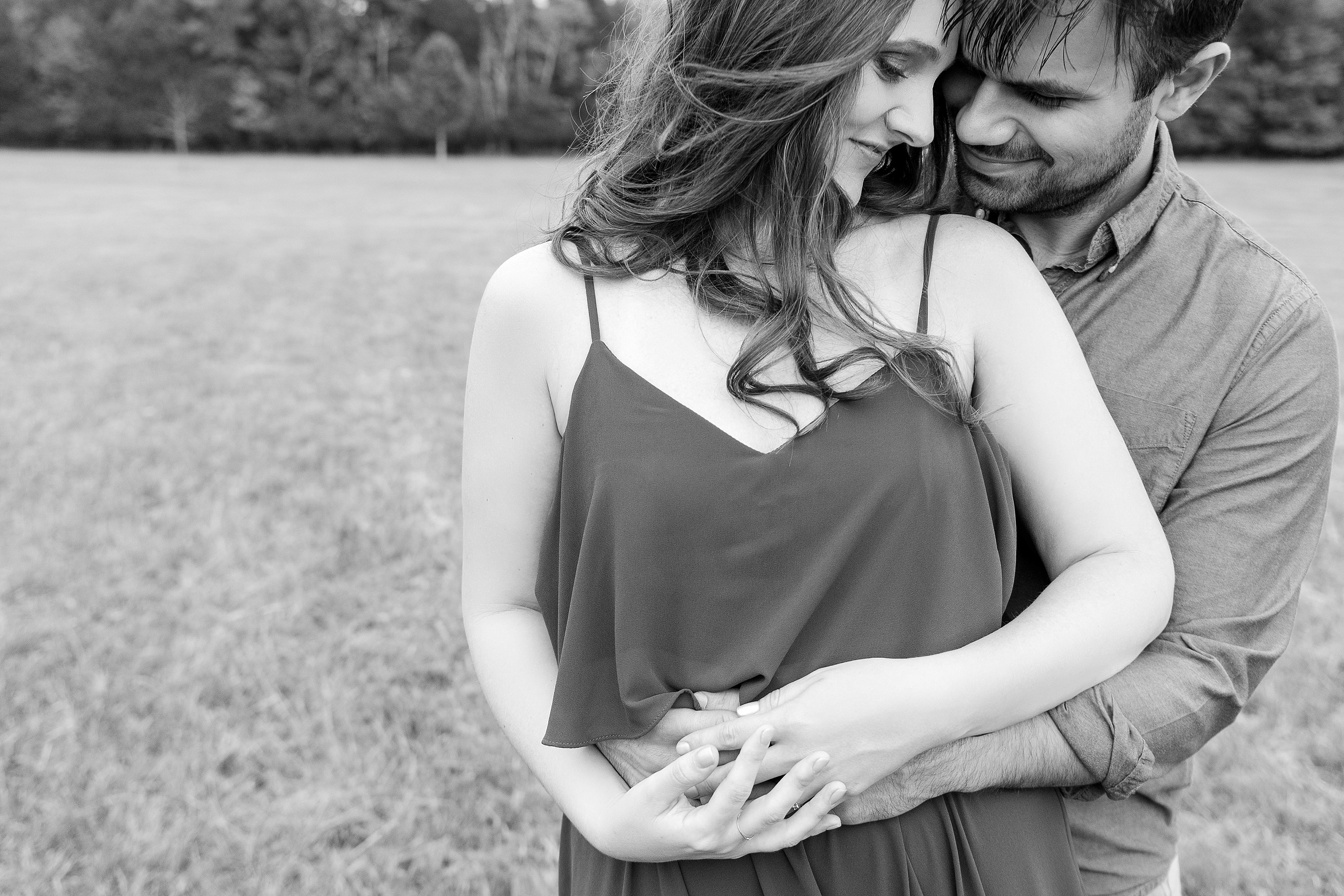 Engagement Session Long Hunter State Park Black and White