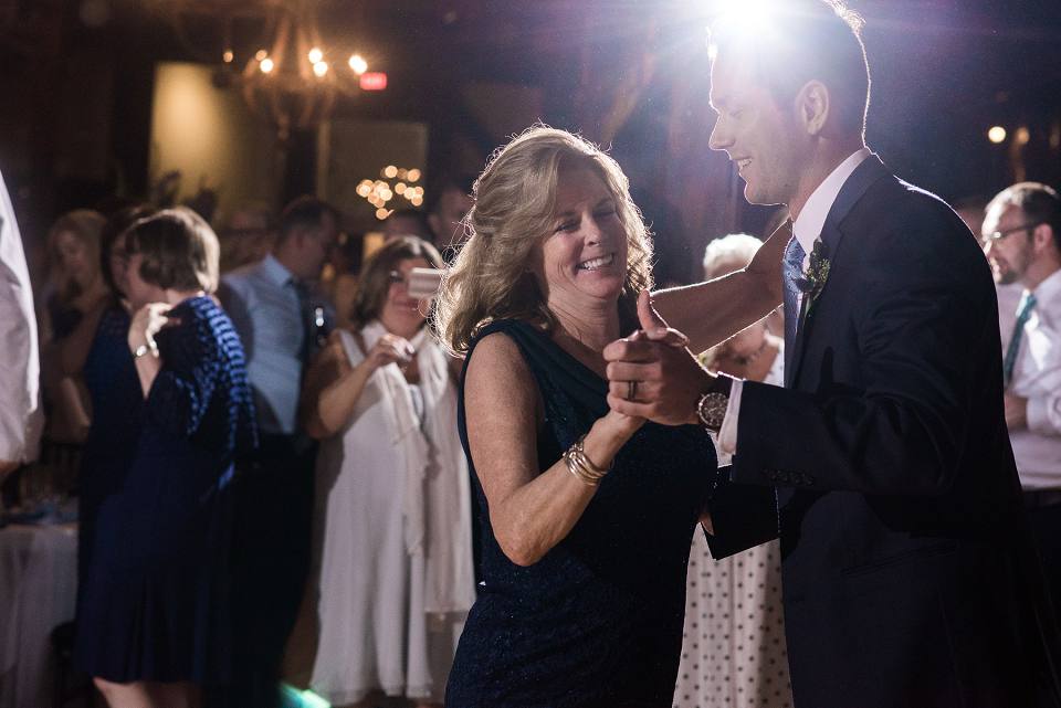 Mother and son first dance wedding reception Cannery ONE