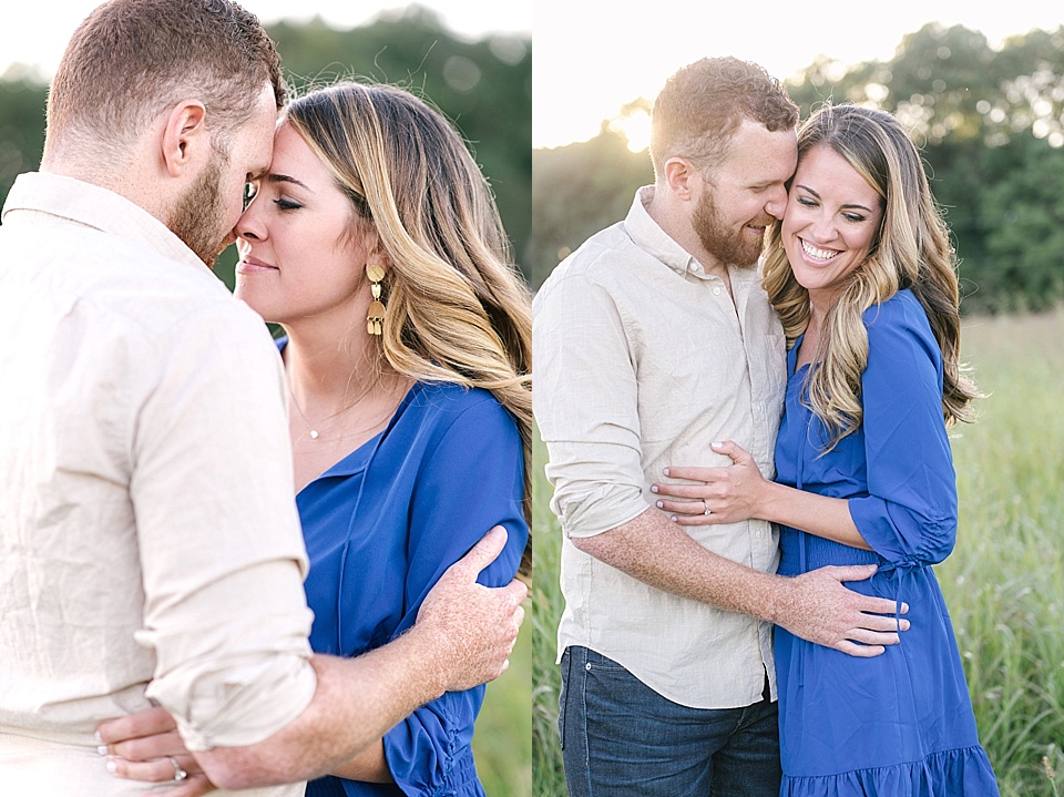Outdoor engagement session tall grass 