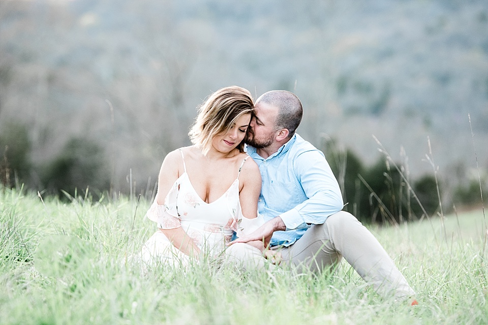 light airy outdoor engagement session Nashville