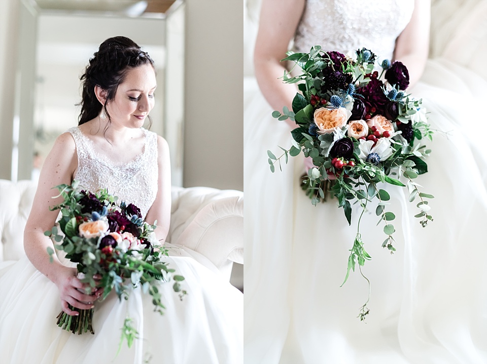 Bride portraits with flowers 