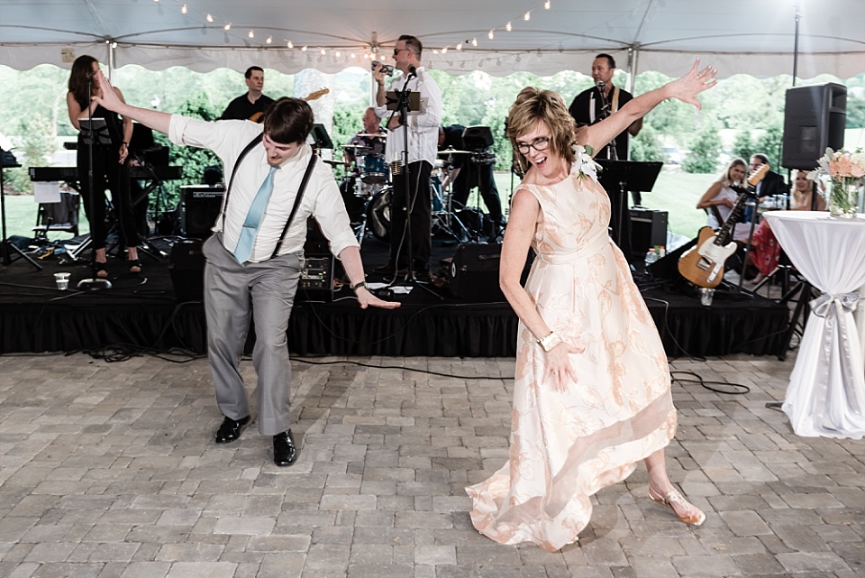 Groom and mom choreographed dance Ravenswood Mansion