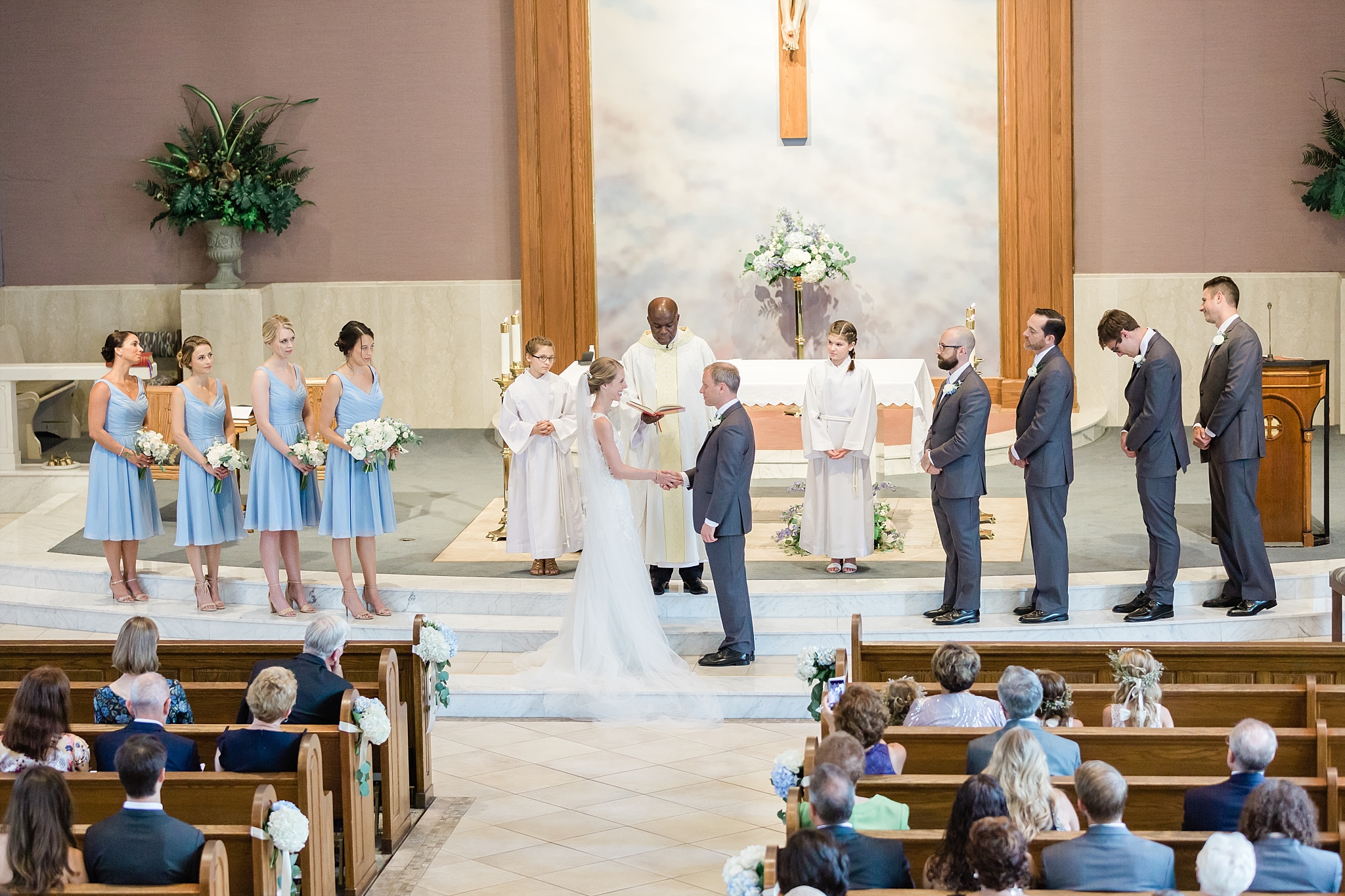 Bride and groom St. Ann Church Nashville