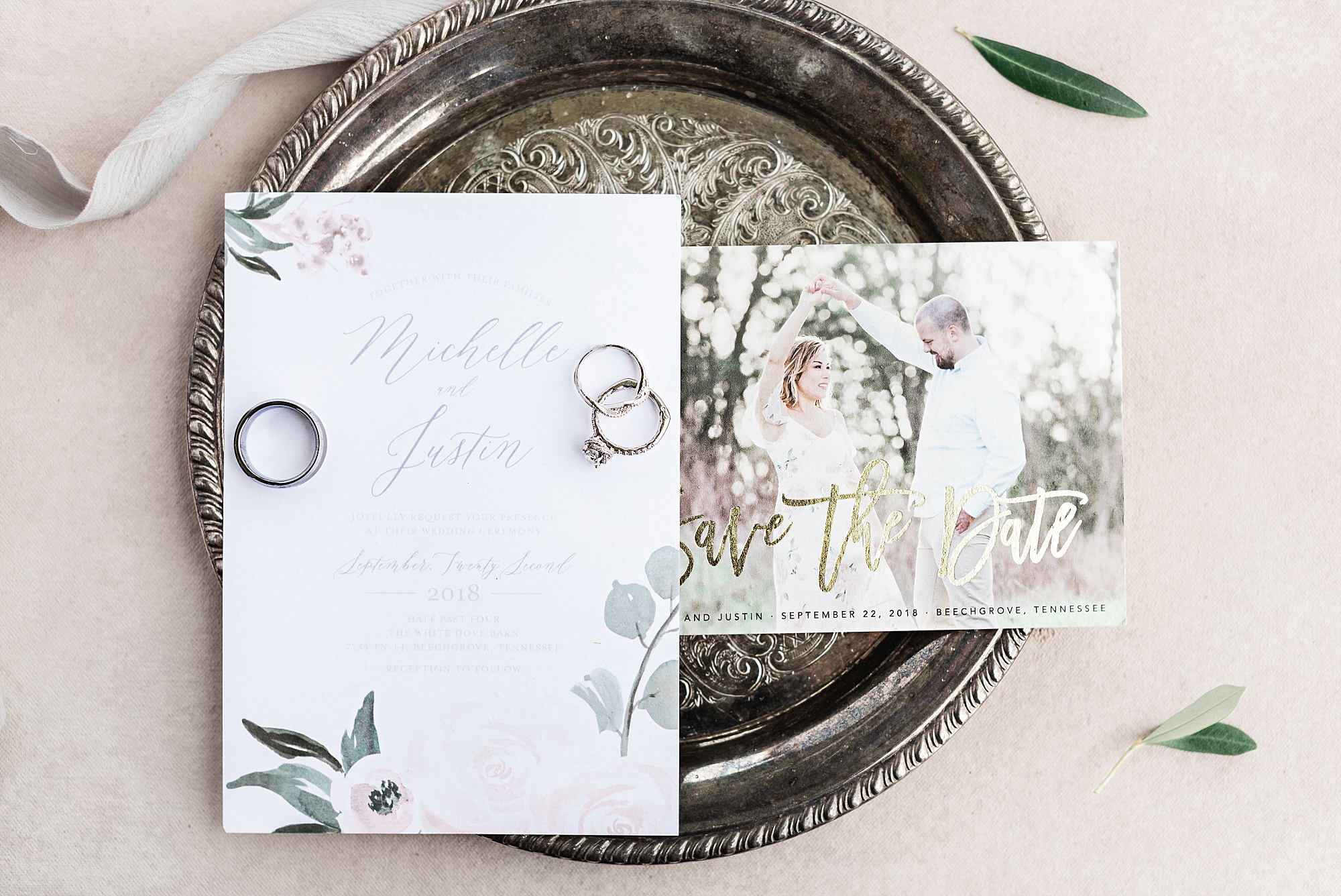 wedding rings invitations bride details
