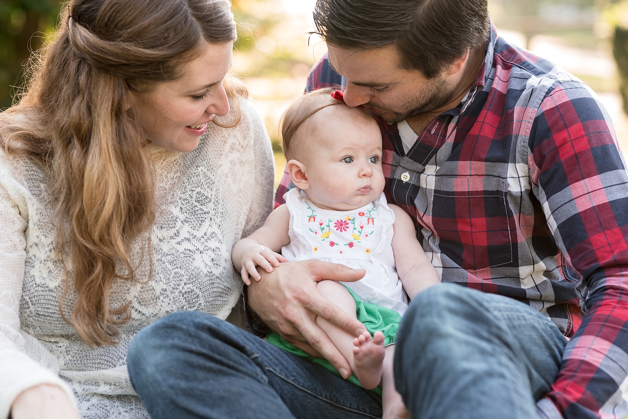 three month old family session Nashville