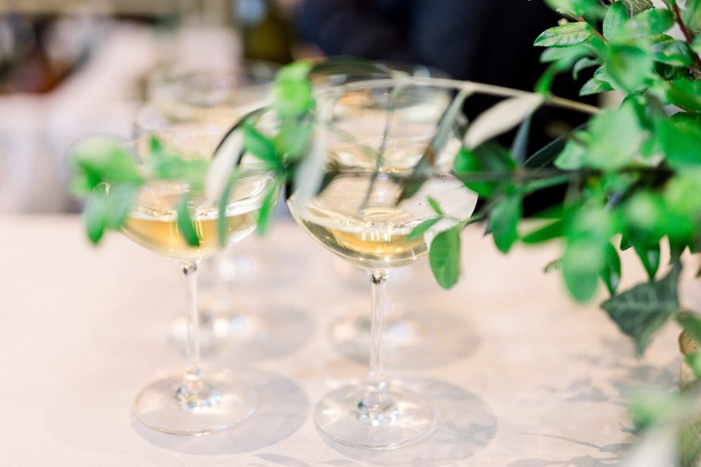 Cheekwood wedding wine glasses reception