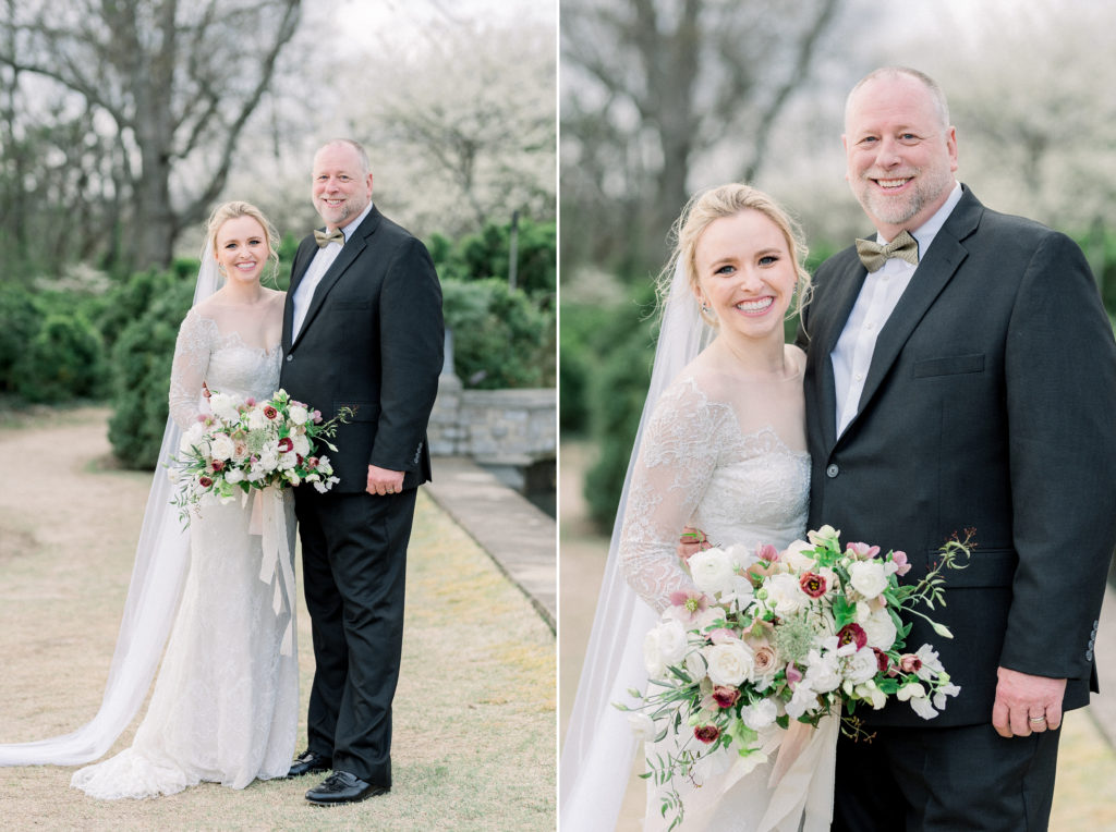 Bride and father Cheekwood