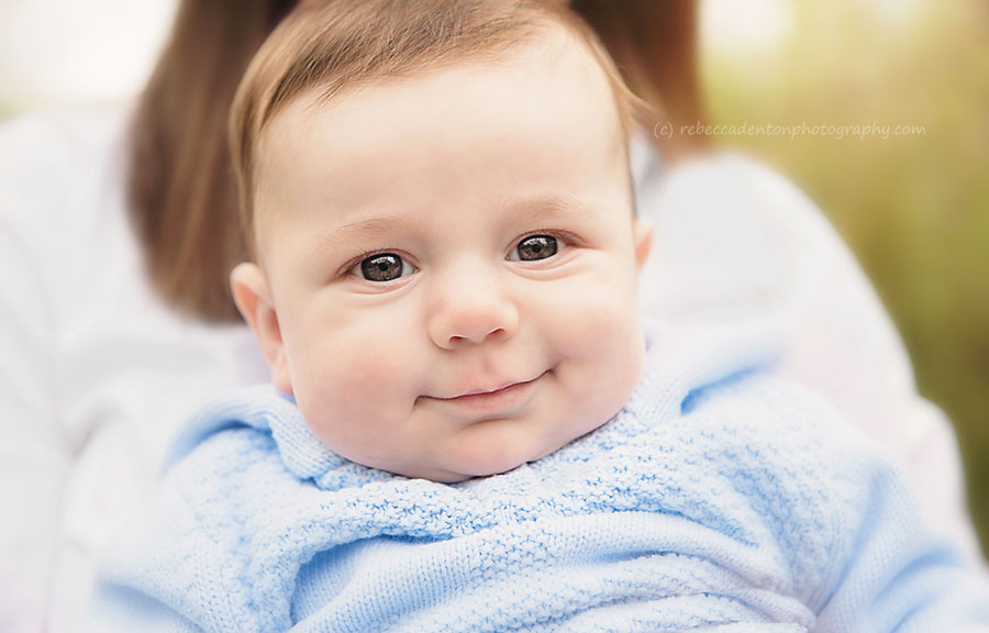 Three-month-old baby Spencer during a photo session in Nashville