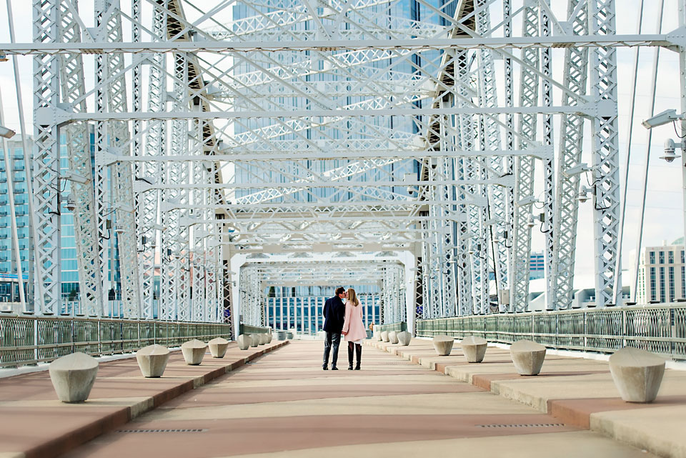 Nashville Engagement Photography Session - John Seigenthaler Pedestrian Bridge