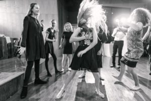 Bat Mitzvah party dancing at W.O. Smith Music School