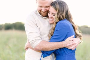 Engagement photo session couple hugging Nashville
