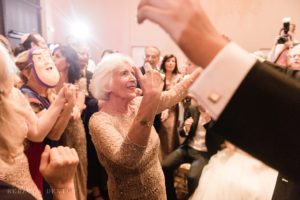 grandmother dancing at wedding reception