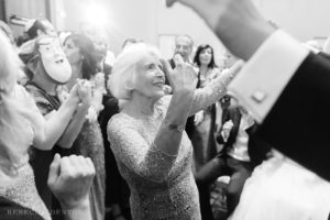 grandmother dancing at wedding reception