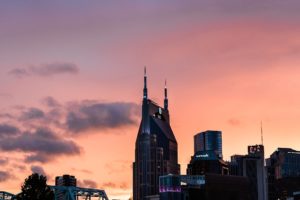 Nashville skyline sunset