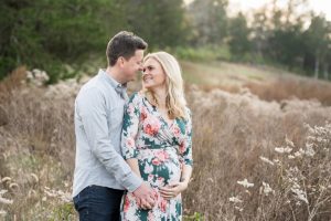 Natural maternity session tall grass fall