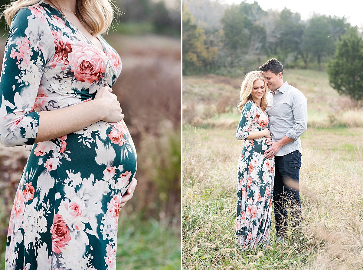 Nashville outdoor fall maternity session
