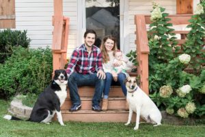 family photography session with dogs