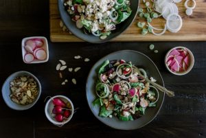 Moody salad Nashville chef branding photography